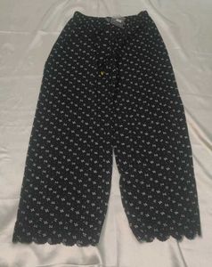 Stylish Black & White Patterned Pants
