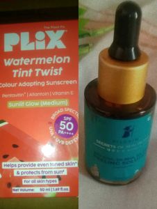 PLIX Sunscreen 50ml &Pilgrim peeling solution 30ml