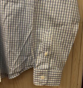 LL Bean Blue Gingham Button-Up Shirt