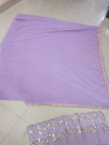 Lavender Colour Sari