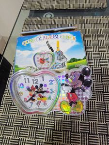 New Mickey Mouse Quartz Alarm Clock