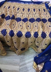 Beautiful Blue Embroidered Saree, LEHENGA SAREE