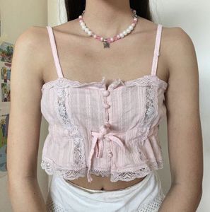 Cute Pink Lace Cami Top