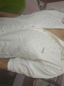 Pearl Embellished White Blouse