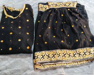 gold & black grara & kurti sot