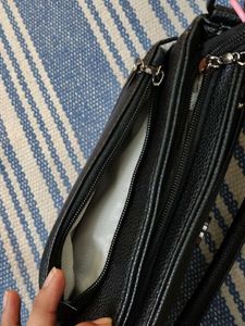Chic Black Faux Leather Clutch