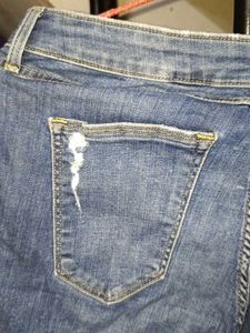 Blue Ripped Denim Jeans