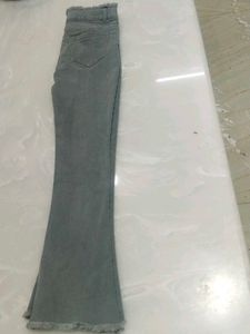 Grey bootcut jeans