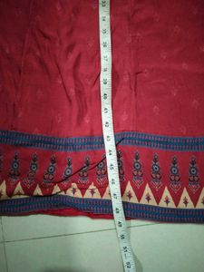 Elegant Red Ethnic Kurta Set with Dupatta