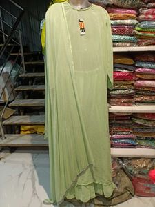 Elegant Lime Green Embroidered Kurta Set XL
