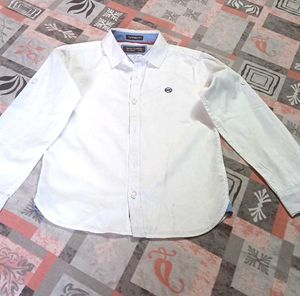 boys white cotton shirt