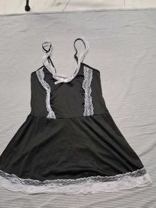 Lace Trimmed Maid Costume Dress