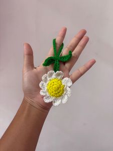 combo of Handmade Crochet Daisy bag charm