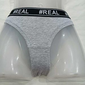 Grey Thong 🪔with #REAL Logo
