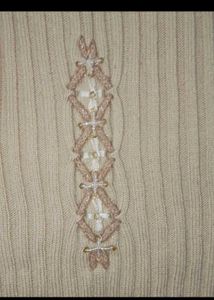 Vintage Turtleneck Sweater highneck cream beige wi