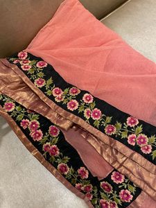 Embroidered Net Dupatta