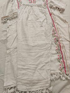 Embroidered Kurta with Tassels