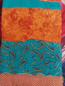 Vibrant Floral Print Saree