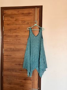 Boho Teal Lace Summer Dress