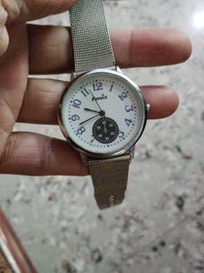 Classic White Dial Analog Watch
