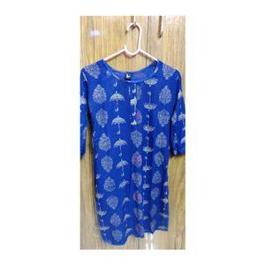 Blue Colour Umbrella Printed Kurta