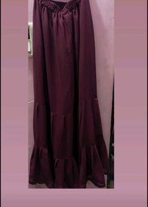Elegant Maroon Embroidered sarara