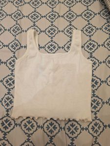 Ribbed Square Neck Tank Top
