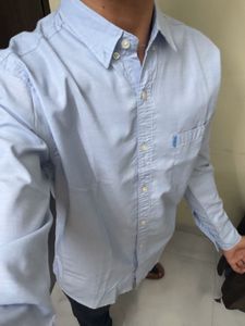 Men's Light Blue Button-Down Shirt