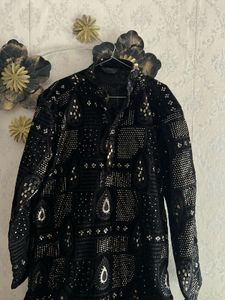 Black Sequined Kurta