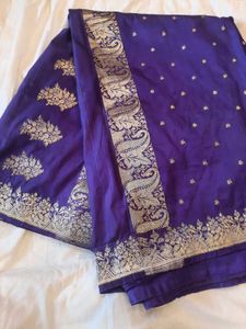 Elegant Purple Banarasi Silk Saree