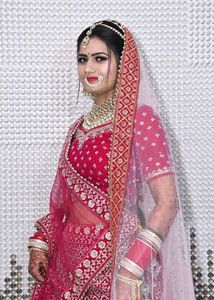 Stunning magenta red mix  Bridal Lehenga