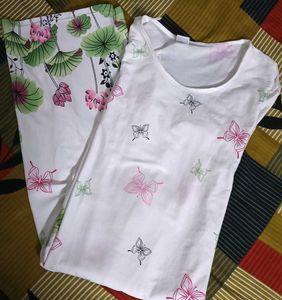 Comfortable Butterfly Print Nightgown/Maxi