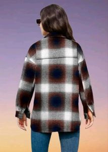 Cozy Plaid Shacket - Trendy Oversized Fit