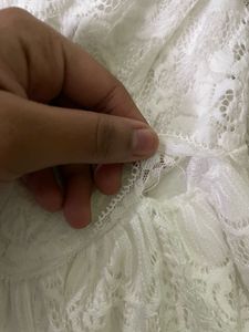 Elegant White Lace Midi Dress
