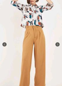 Abstract Print Button-Up Shirt