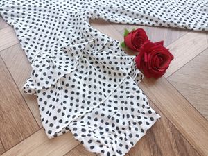 White Top With Black Dots