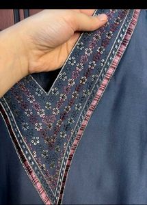 Embroidered Neckline Kurta
