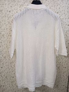 maison mined punched mesh oversized knit