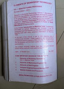 Elements of Workshop Technology Vol 1