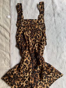 Leopard Print Halter Neck Jumpsuit