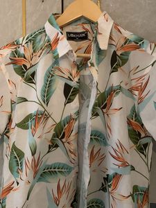 Men's Tropical Floral Short Sleeve Shirt