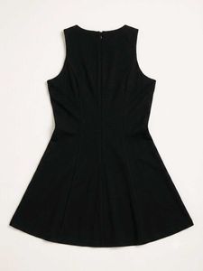 Sleeveless Panelled Skater Flare Dress With Ba