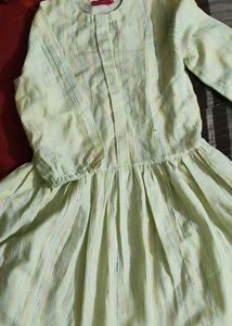 Light Yellow Striped Kurta
