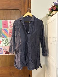 Chic Dark Grey Tunic Top