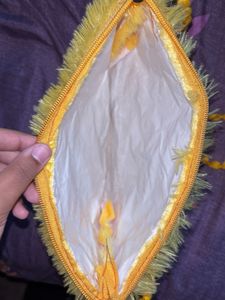 Cute Yellow Fuzzy "Hello" Clutch Bag