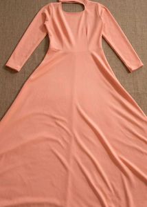 Elegant Peach Maxi Dress