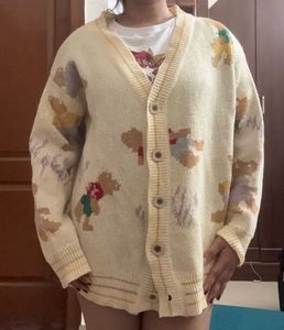 Cute Teddy Bear Knit Cardigan