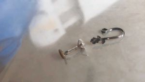 100% pure silver nose pin with free gift