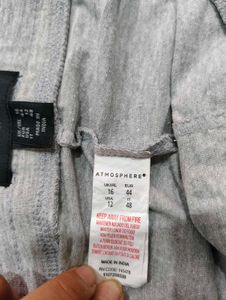 Casual Gray Shorts with Pink Trim