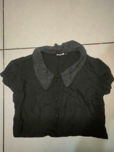 Black Crop Shirt